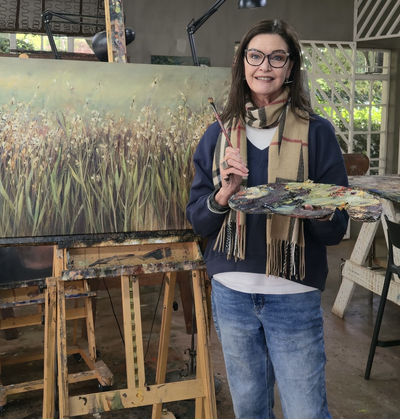 in my studio